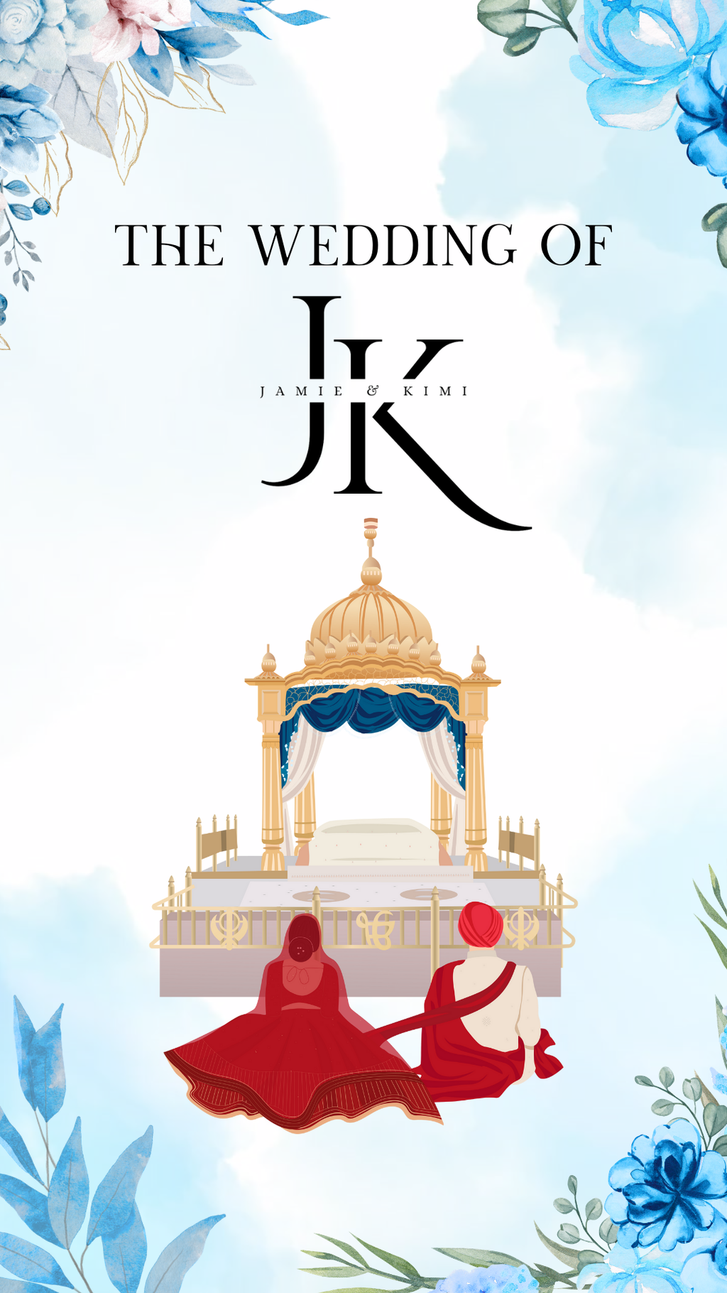 Punjabi Wedding Video Invitation | Sikh Wedding E-Invite | Custom Animated Digital Invite