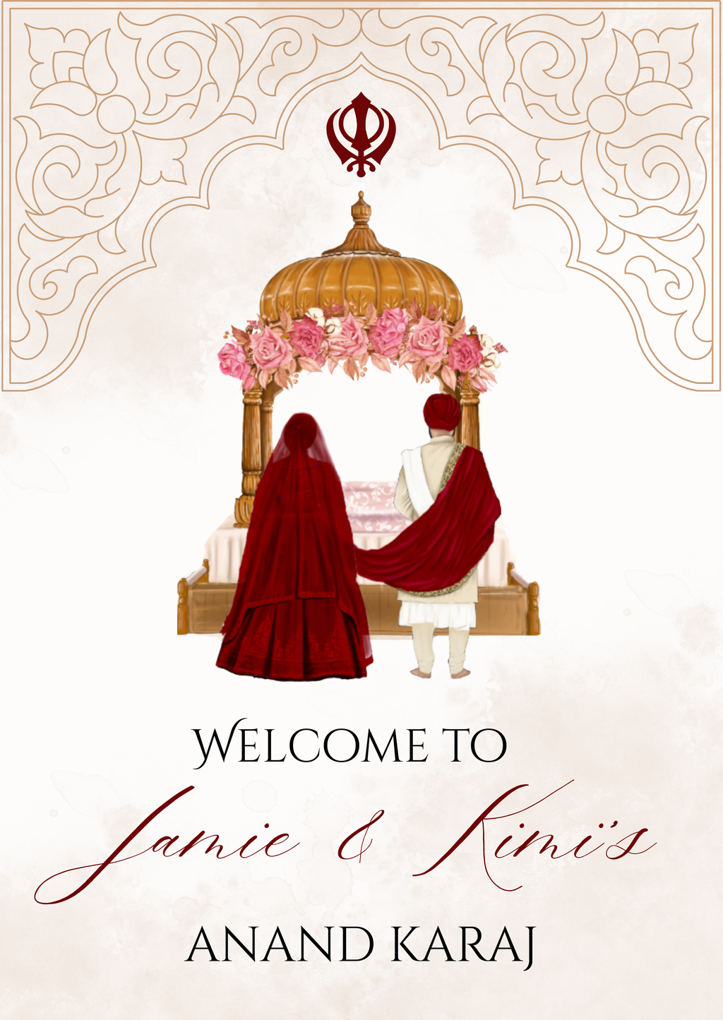 Anand Karaj Wedding Signage Bundle | Sikh Wedding Signs