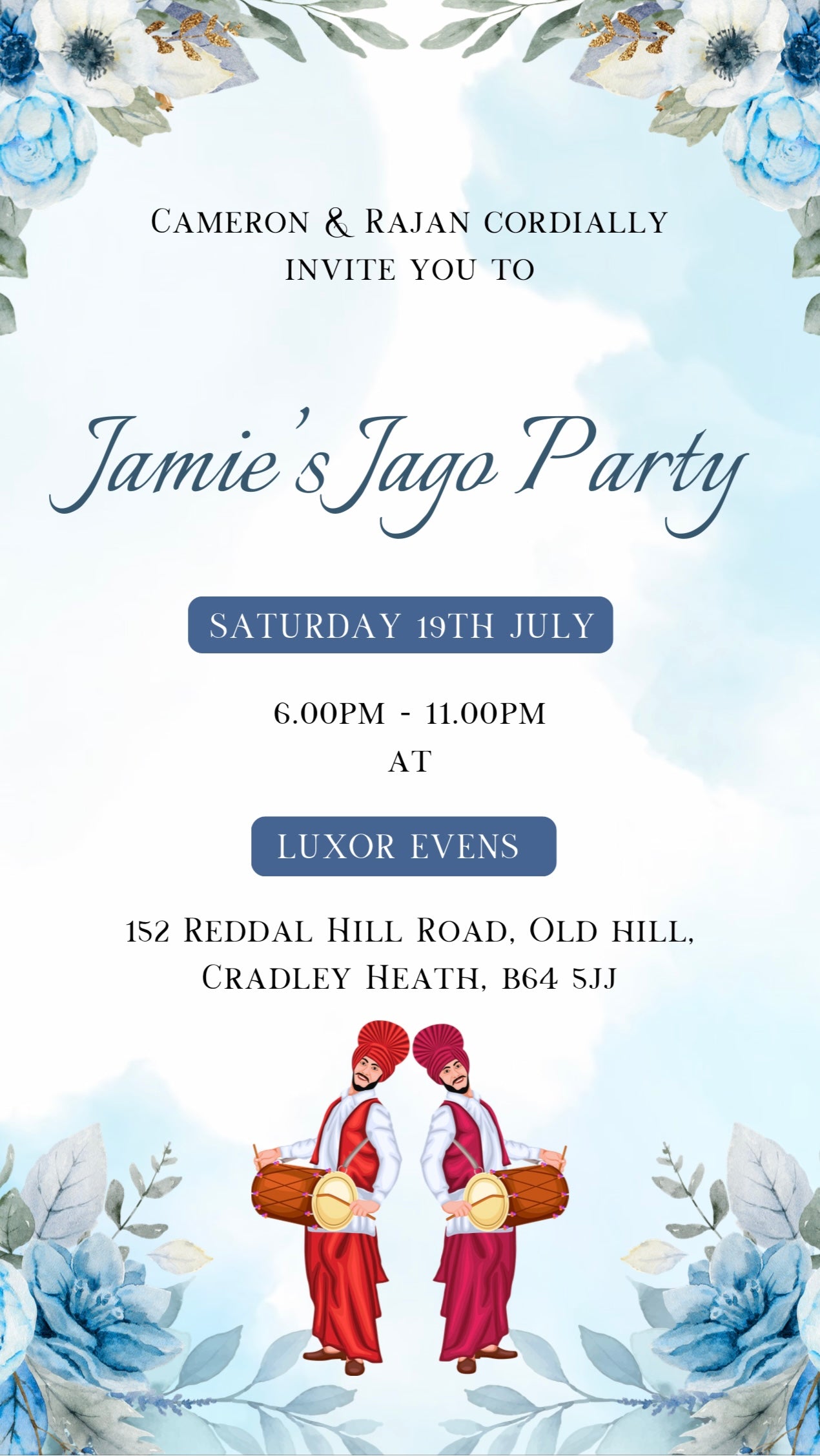 Punjabi Wedding Video Invitation | Sikh Wedding E-Invite | Custom Animated Digital Invite