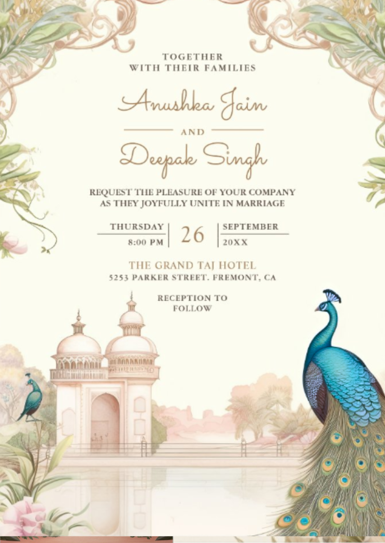 Punjabi Wedding Video Invitation | Sikh Wedding E-Invite | Custom Animated Digital Invite