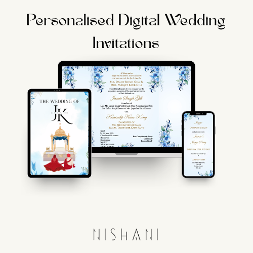 Punjabi Wedding Video Invitation | Sikh Wedding E-Invite | Custom Animated Digital Invite